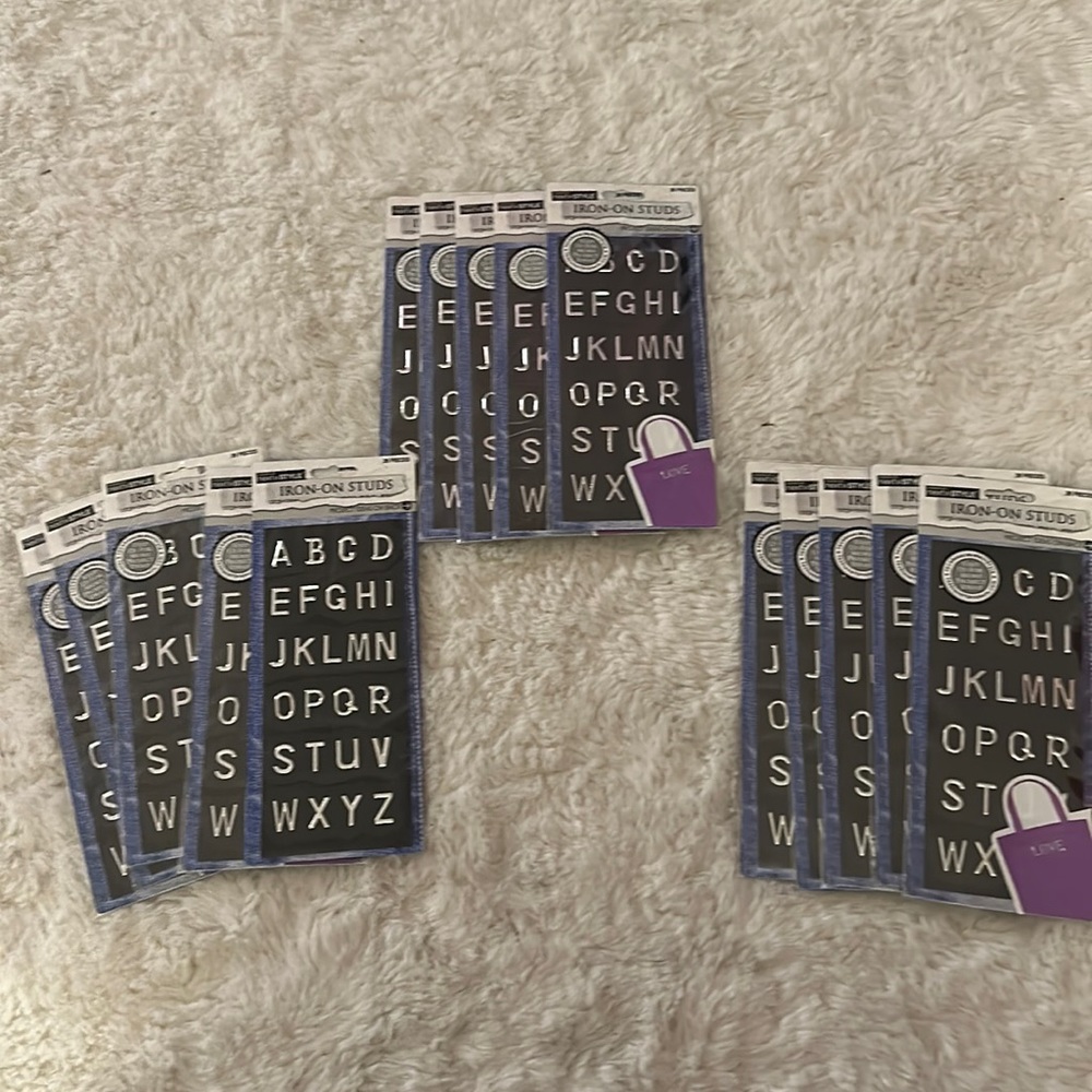 Iron-on studs 15 sheets